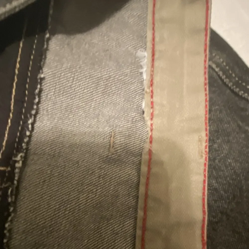 Marithé François Girbaud Men’s Black Wash Denim Straight Jeans Distressed